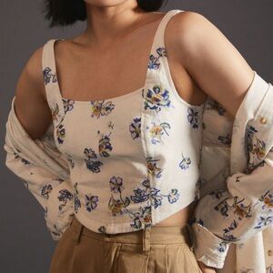 Pilcro: Kailey Floral Corset Top